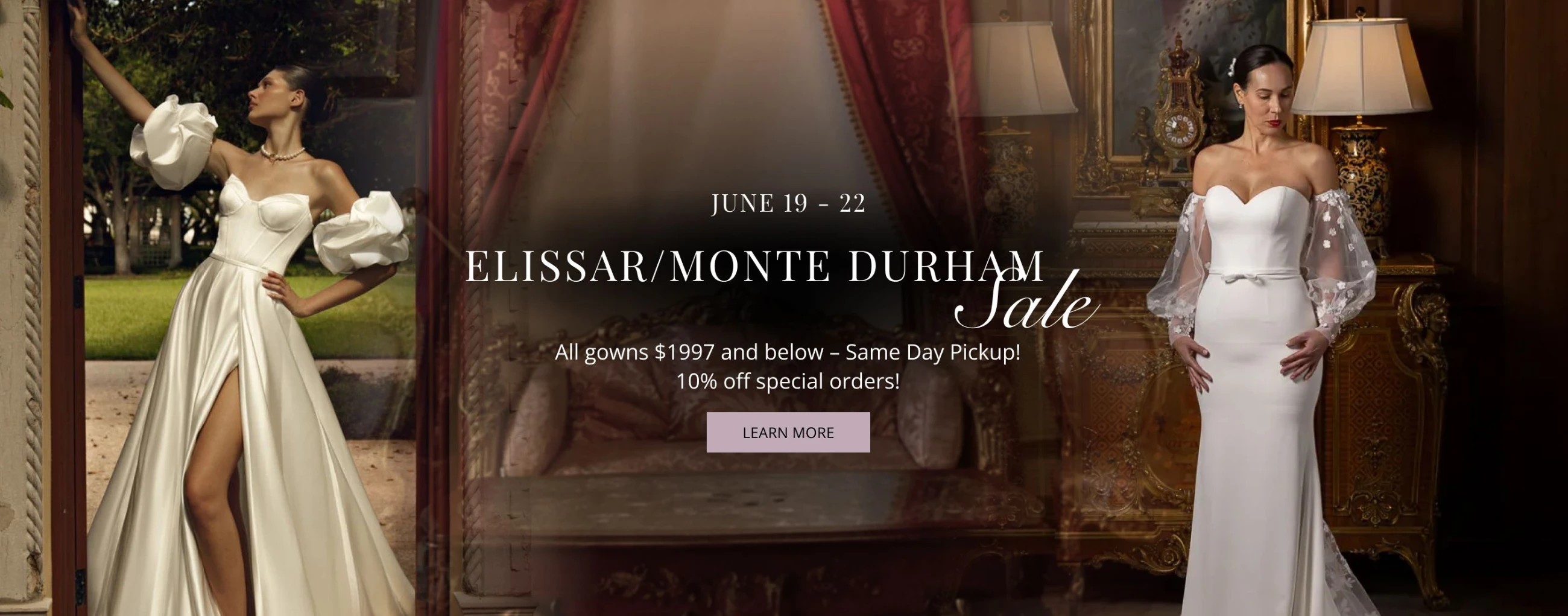Elissar/Monte Durham Sale desktop banner